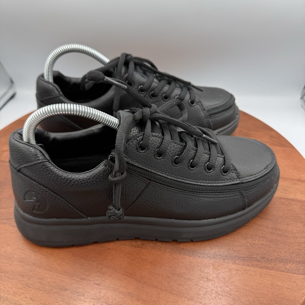 BILLY Work Comfort Low Wide Black Lace Up Zip Up Shoe Sneaker Mens Size 7.5 WIDE